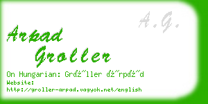 arpad groller business card